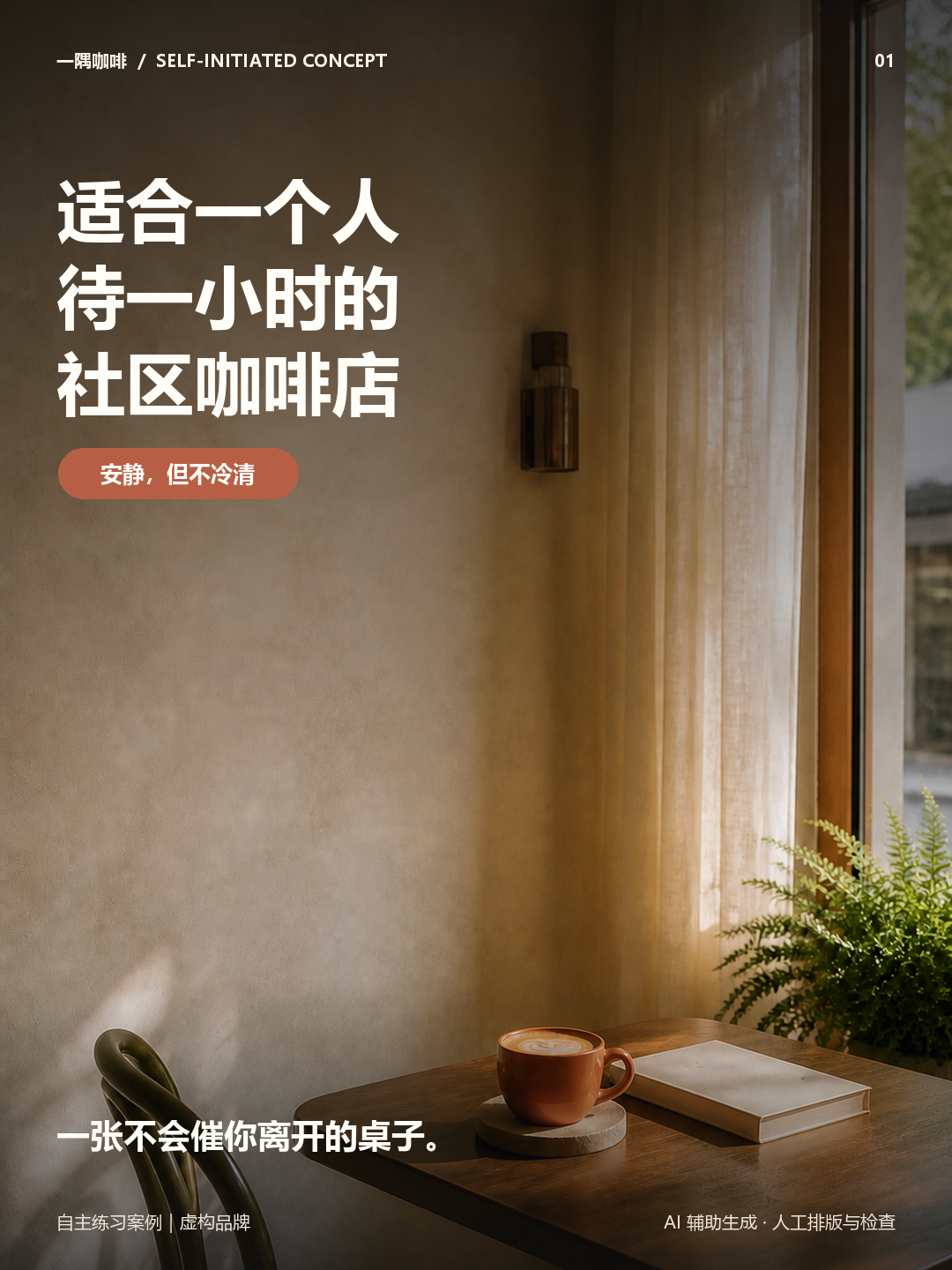 一隅咖啡小红书封面：适合一个人待一小时的社区咖啡店