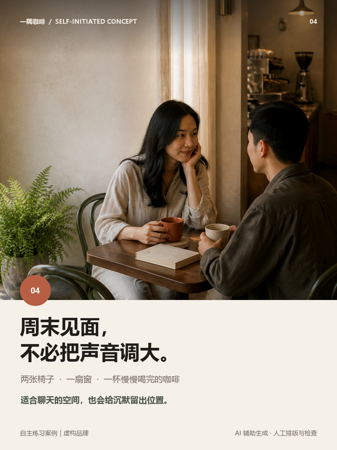 周末轻声聊天场景图文卡片